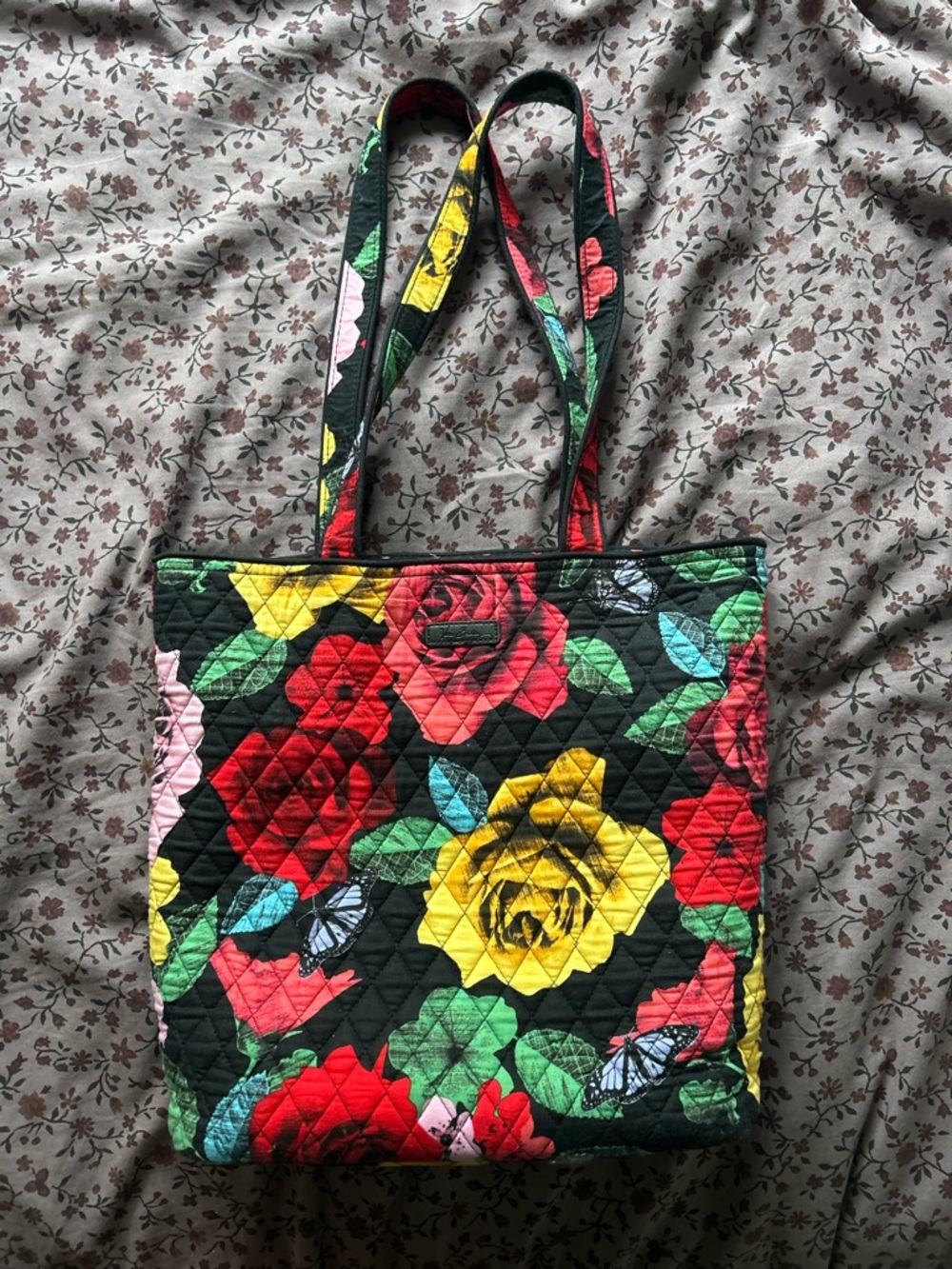 Vera Bradley “Havana Rose” Quilted Floral Tote Bag
